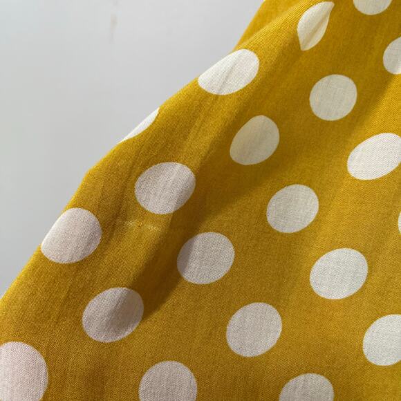 Anthropologie Comme Toi Yellow Polka Dot Skirt Size M Midi Retro - Picture 10 of 10